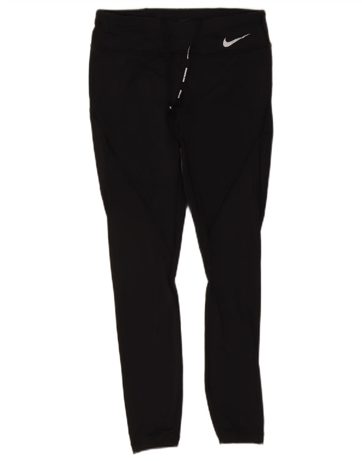 Nike Womens Dri Fit Leggings UK 8 Small  Black Nylon