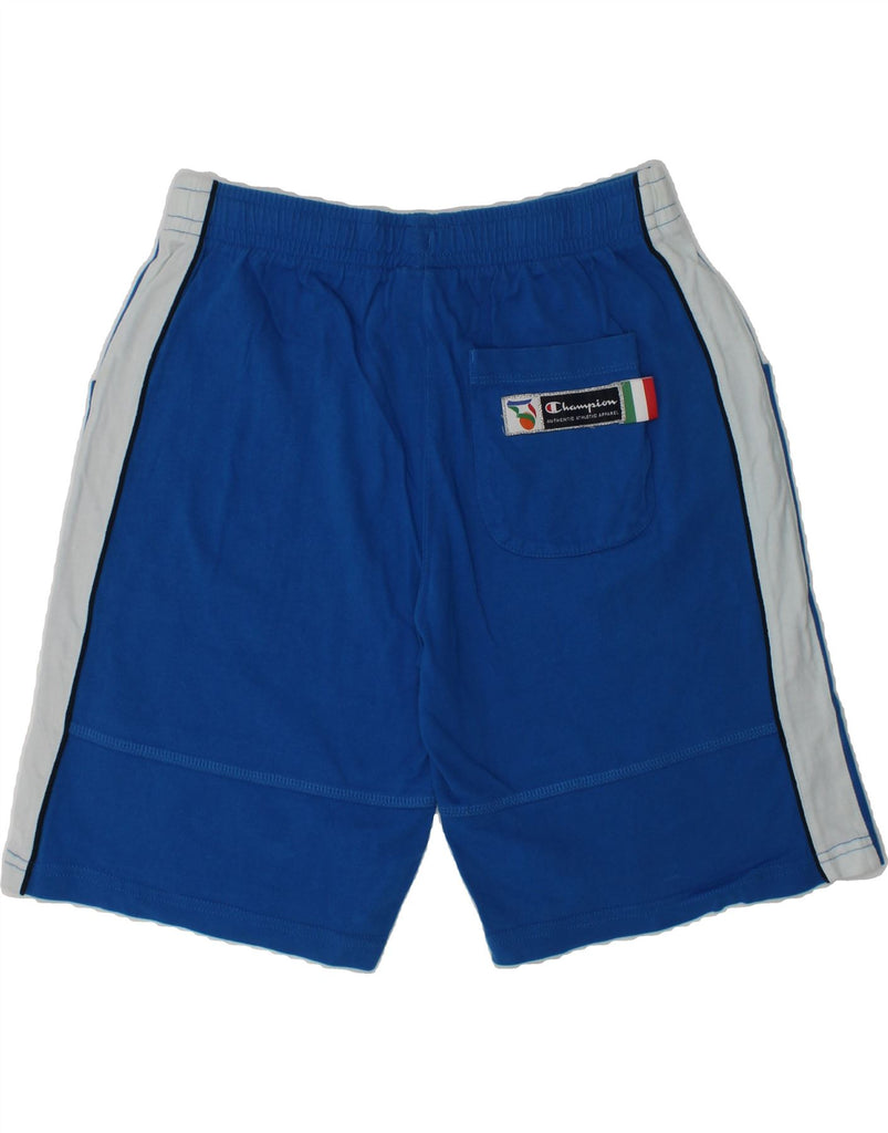 CHAMPION Boys Sport Shorts 13-14 Years XL Blue Colourblock Cotton | Vintage Champion | Thrift | Second-Hand Champion | Used Clothing | Messina Hembry 