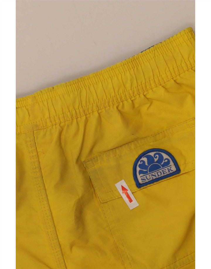 Sundek Boys Swimming Shorts 13-14 Years Yellow Polyester