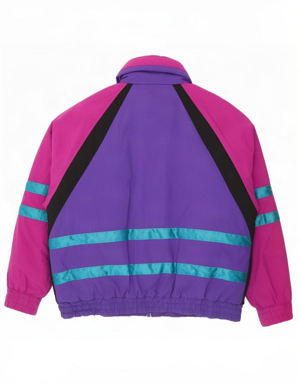 Vintage Mens Ski Jacket UK 40 Large Multicoloured Colourblock Nylon