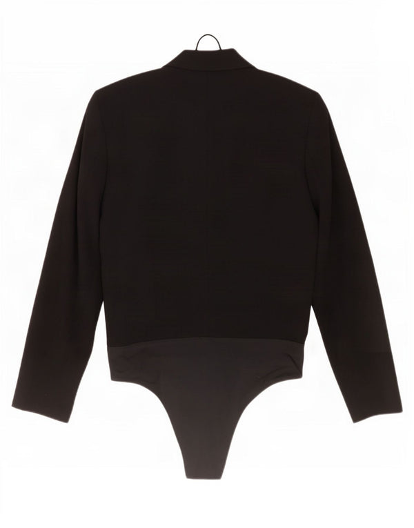 Zara Womens Blazer Bodysuit UK 6 XS Black Polyester