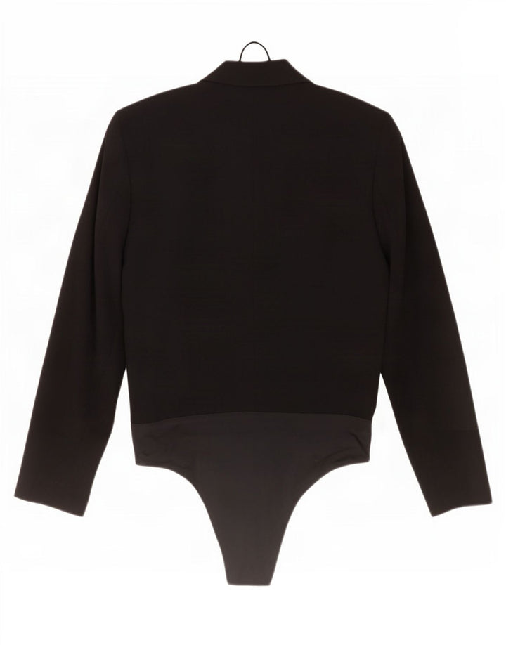 Zara Womens Blazer Bodysuit UK 6 XS Black Polyester