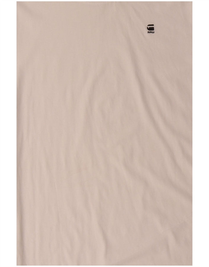 G-STAR Mens T-Shirt Top Large White Cotton