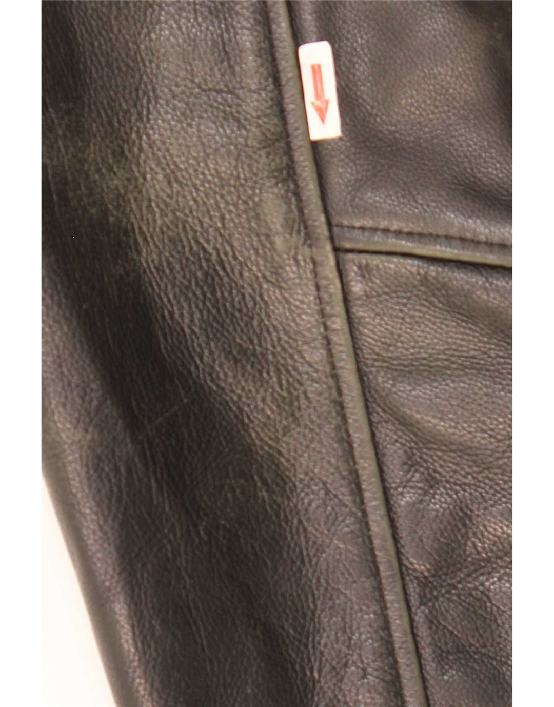 Vintage Mens Military Leather Jacket UK 42 XL Black