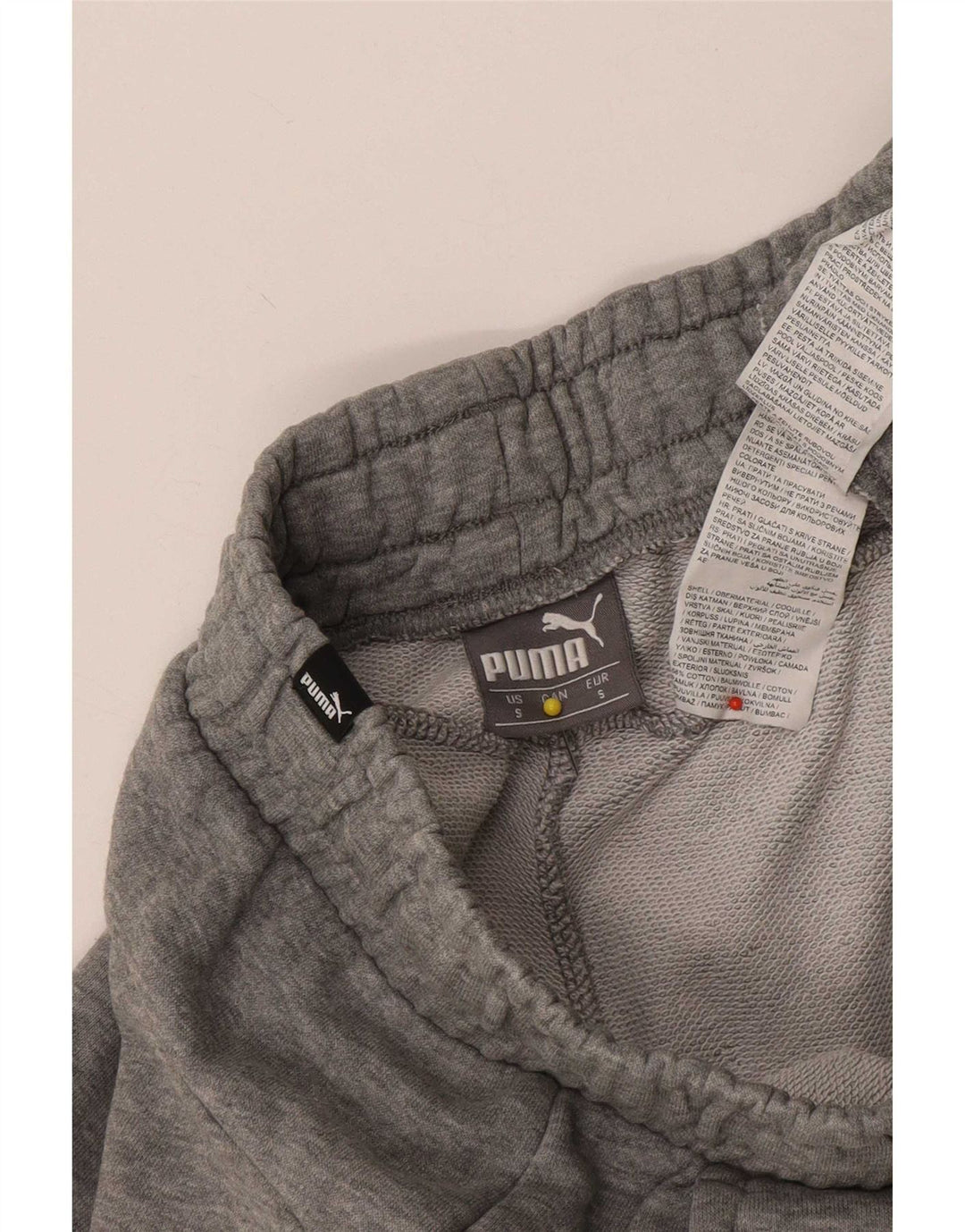 Puma Mens Graphic Sport Shorts Small Grey Flecked Cotton