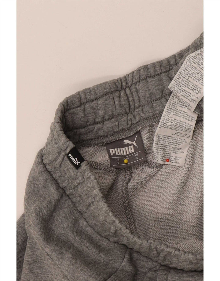 Puma Mens Graphic Sport Shorts Small Grey Flecked Cotton