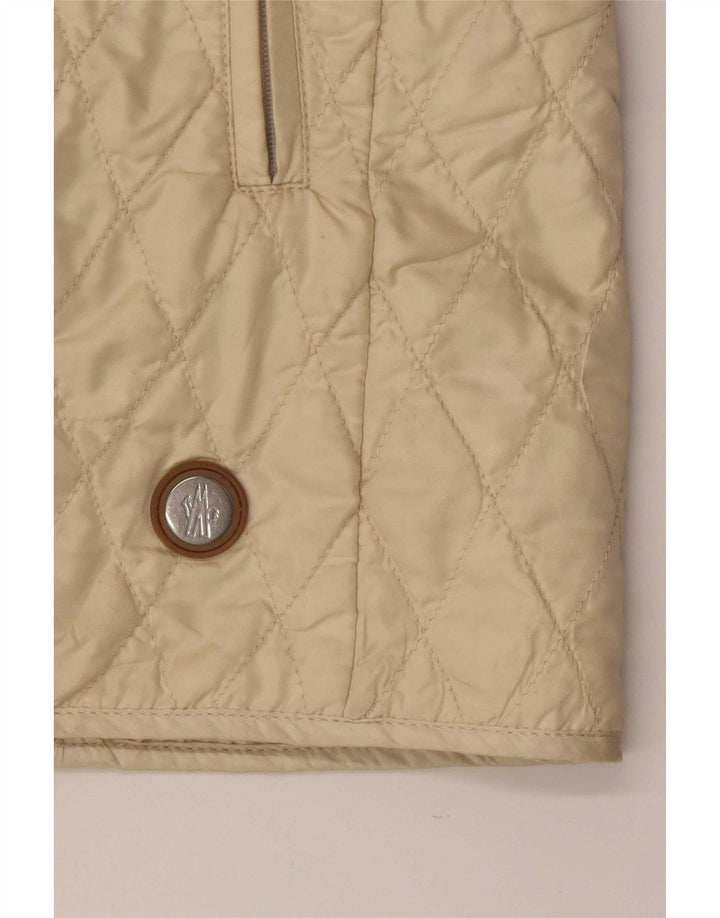 Moncler Womens Quilted Jacket Size 4 XL Beige