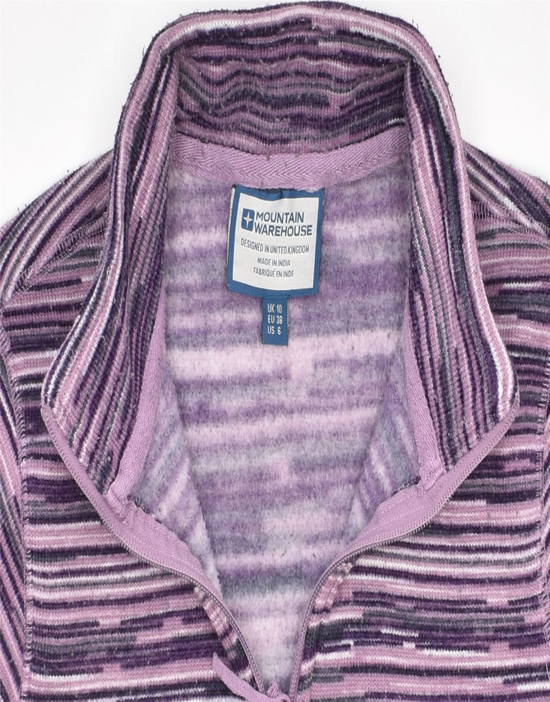 MOUNTAIN WAREHOUSE Womens Zip Neck Jumper Sweater UK 10 Small Purple | Vintage | Thrift | Second-Hand | Used Clothing | Messina Hembry 