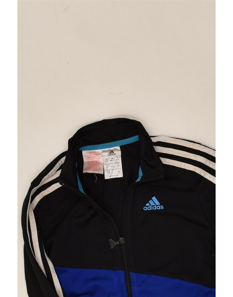 ADIDAS Boys Graphic Tracksuit Top Jacket 5-6 Years Blue Colourblock | Vintage Adidas | Thrift | Second-Hand Adidas | Used Clothing | Messina Hembry 