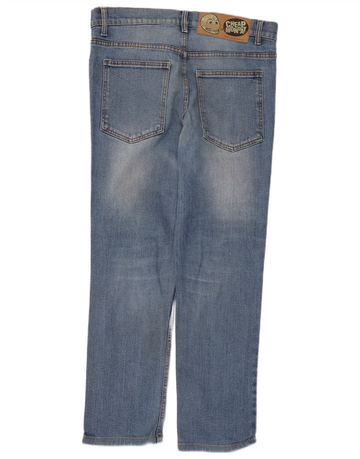 Cheap Monday Mens Straight Jeans W36 L27 Blue Cotton