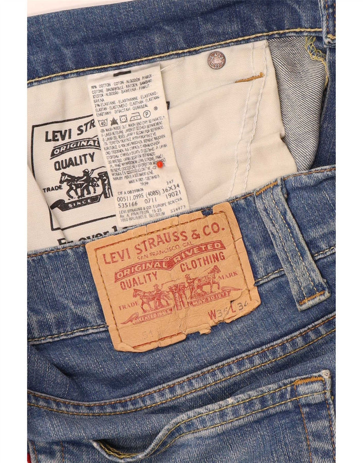 Levi's Mens 511 Slim Jeans W35 L31 Blue Cotton