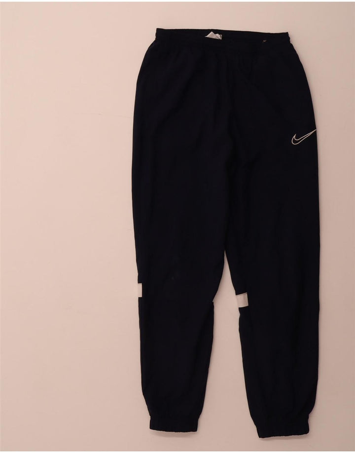 NIKE Mens Dri Fit Tracksuit Trousers Joggers Small  Navy Blue Polyester