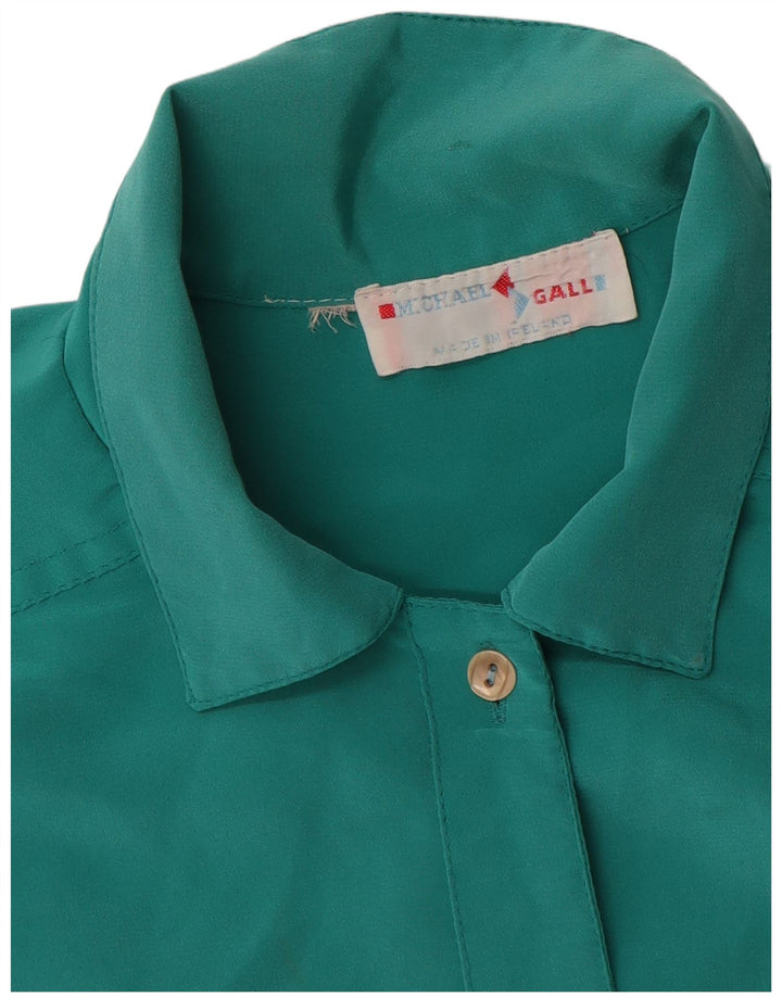MICHAEL GALL  Womens Short Sleeve Shirt Blouse UK 16 Large Green