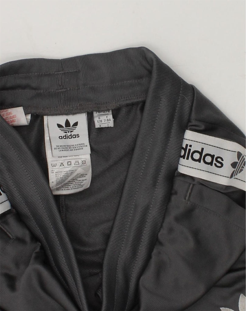 ADIDAS Boys Tracksuit Trousers Joggers 7-8 Years Grey Polyester | Vintage Adidas | Thrift | Second-Hand Adidas | Used Clothing | Messina Hembry 