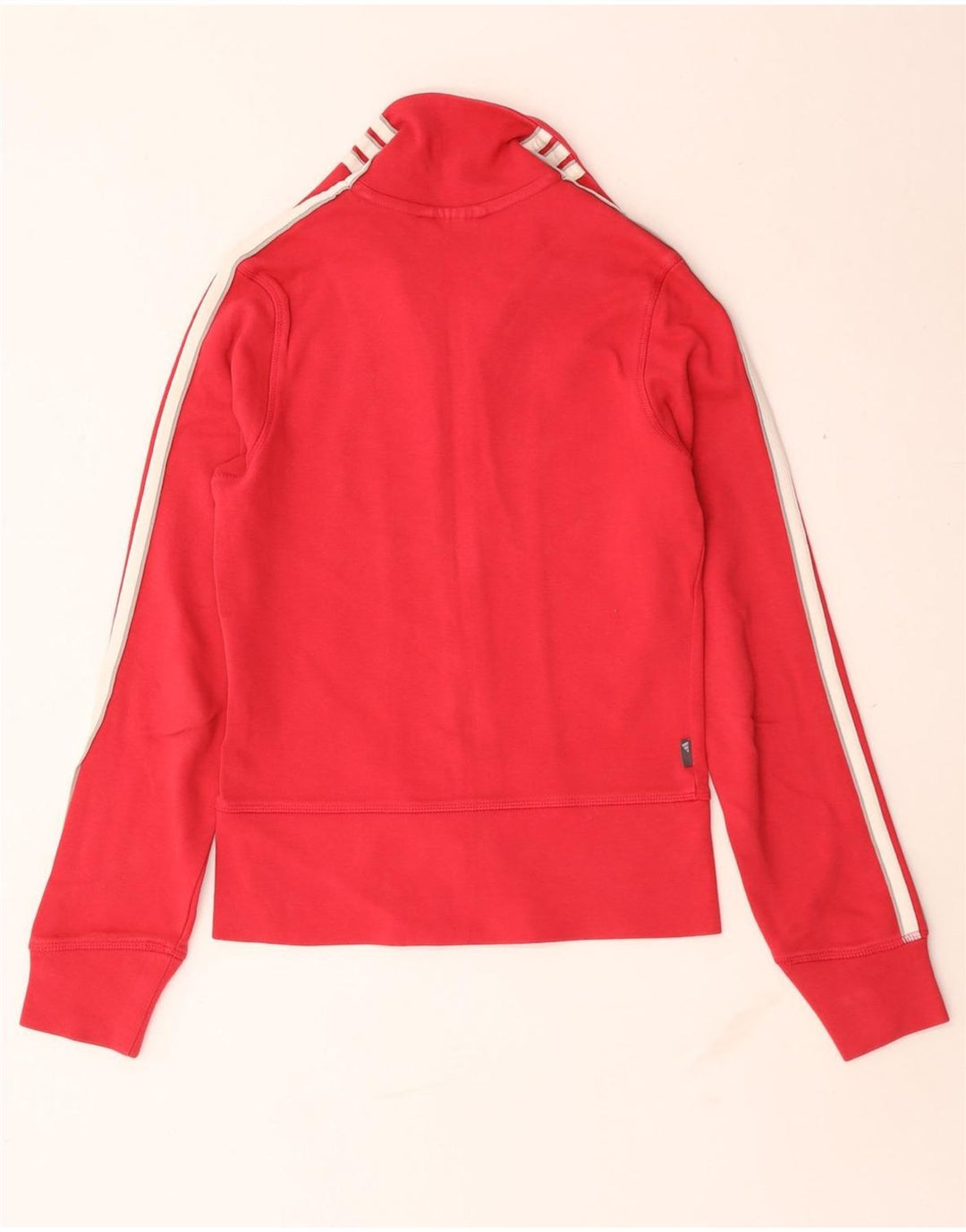 Adidas Womens Tracksuit Top Jacket UK 8 Small  Red Cotton