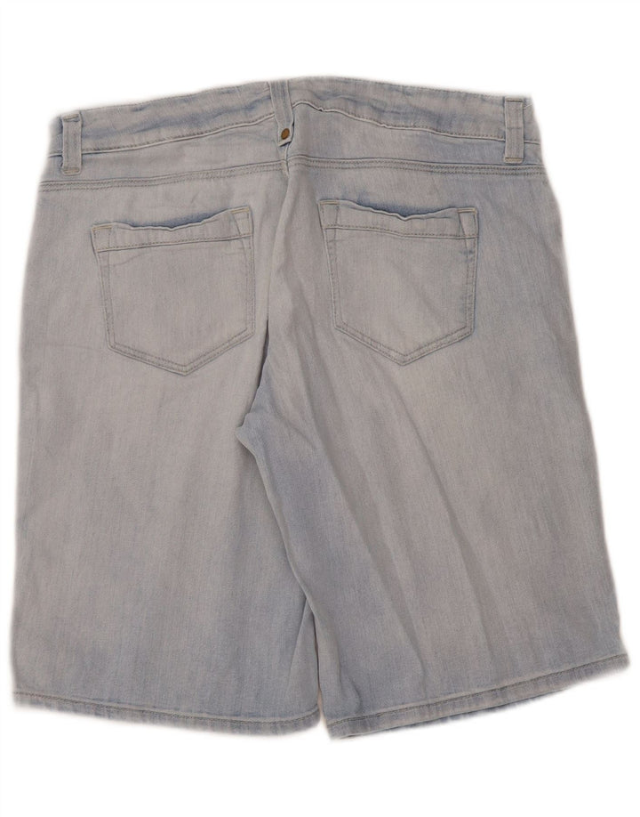 Marks & Spencer Womens Denim Shorts UK 14 Large W34  Blue Cotton