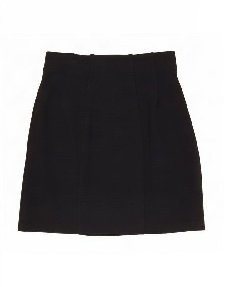 Marks & Spencer Womens Mini Skirt UK 8 Small W26 Black Viscose