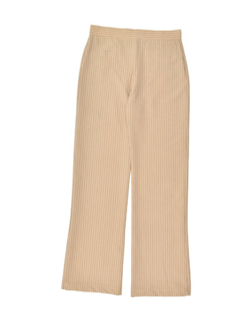 VINTAGE Womens Bootcut Casual Trousers IT 44 Medium W26 L30 Beige Striped | Vintage Vintage | Thrift | Second-Hand Vintage | Used Clothing | Messina Hembry 