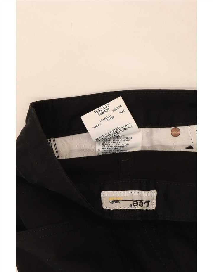 Lee Womens Cameron Bootcut Casual Trousers W32 L33 Black Cotton