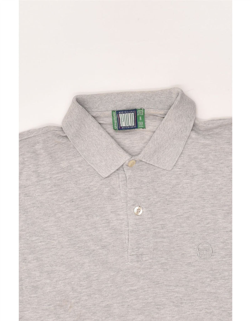 SERGIO TACCHINI Mens Polo Shirt Medium Grey | Vintage Sergio Tacchini | Thrift | Second-Hand Sergio Tacchini | Used Clothing | Messina Hembry 