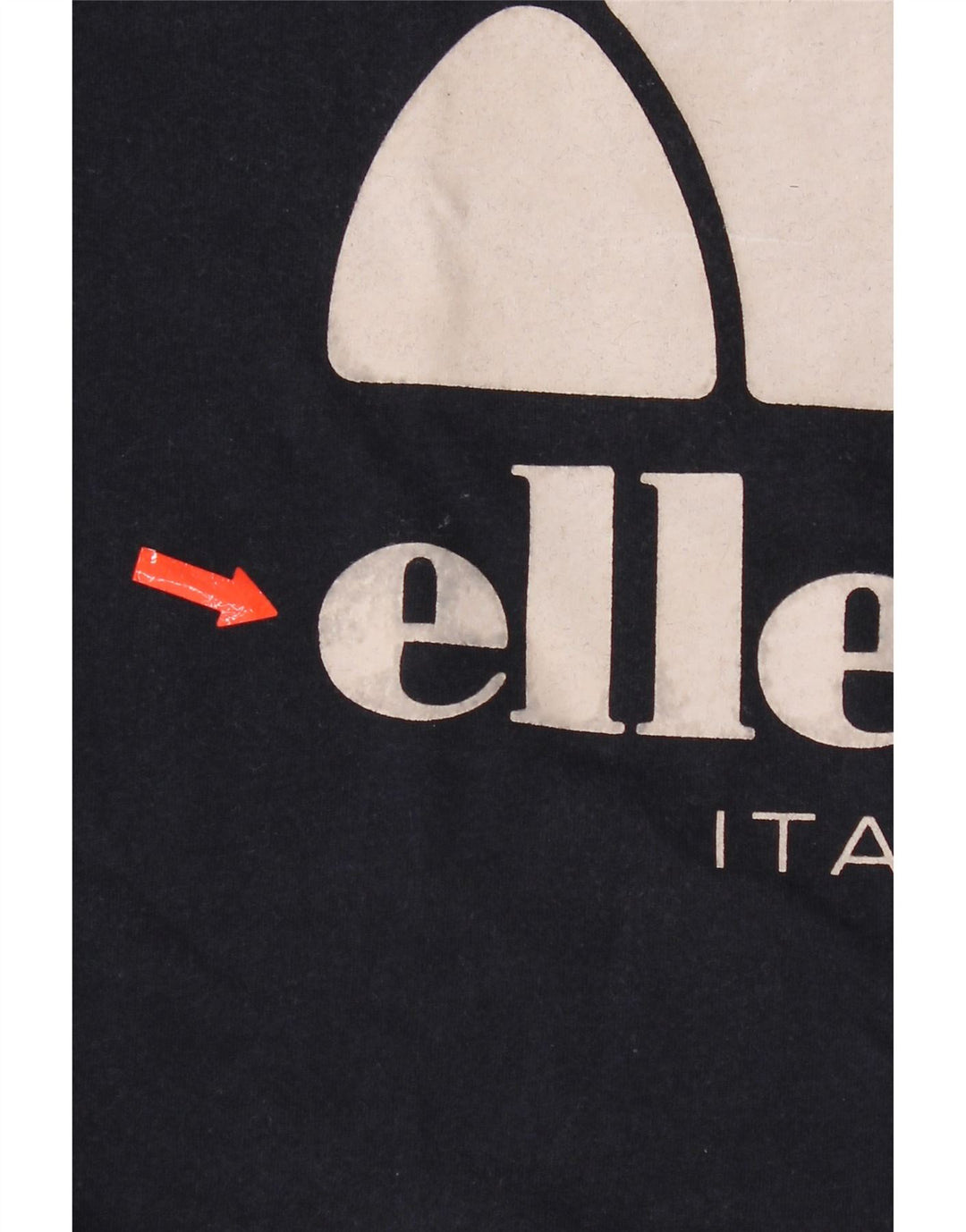 Ellesse Mens Italia Graphic T-Shirt Top Medium Navy Blue Cotton