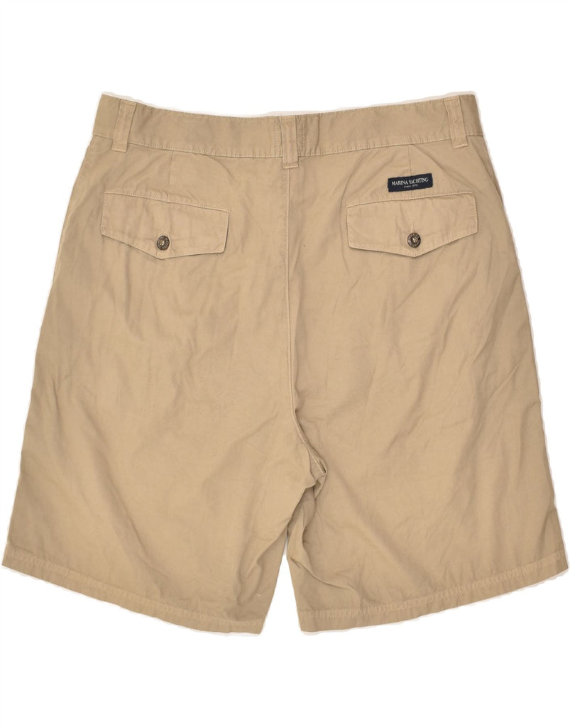 MARINA YACHTING Mens Casual Shorts IT 52 XL W38 Beige Cotton | Vintage Marina Yachting | Thrift | Second-Hand Marina Yachting | Used Clothing | Messina Hembry 