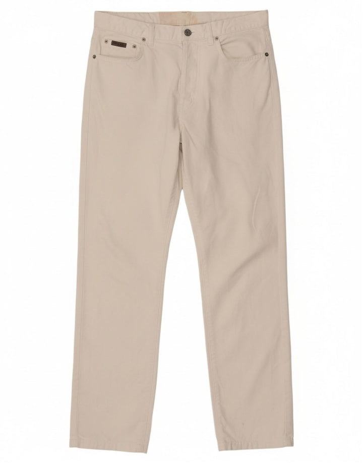 CALVIN KLEIN Mens Tapered Jeans W33 L30 White Cotton