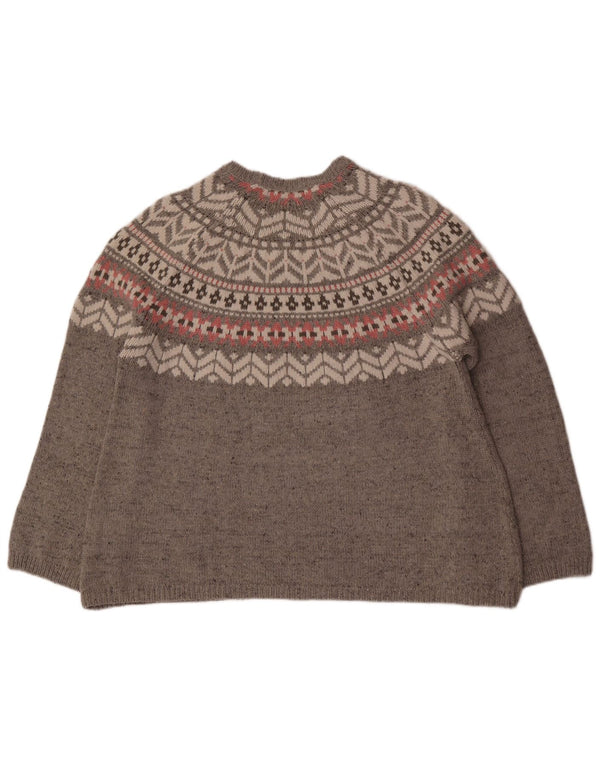 Marks & Spencer Womens Snowflake Crew Neck Jumper Sweater UK 18 XL Grey