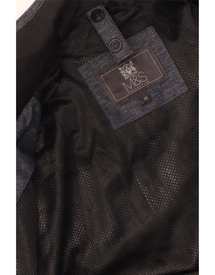 Marks & Spencer Mens Parka Jacket UK 38 Medium Navy Blue Flecked