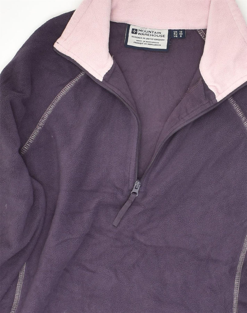 MOUNTAIN WAREHOUSE Womens Zip Neck Fleece Jumper UK 12 Medium  Purple | Vintage Mountain Warehouse | Thrift | Second-Hand Mountain Warehouse | Used Clothing | Messina Hembry 