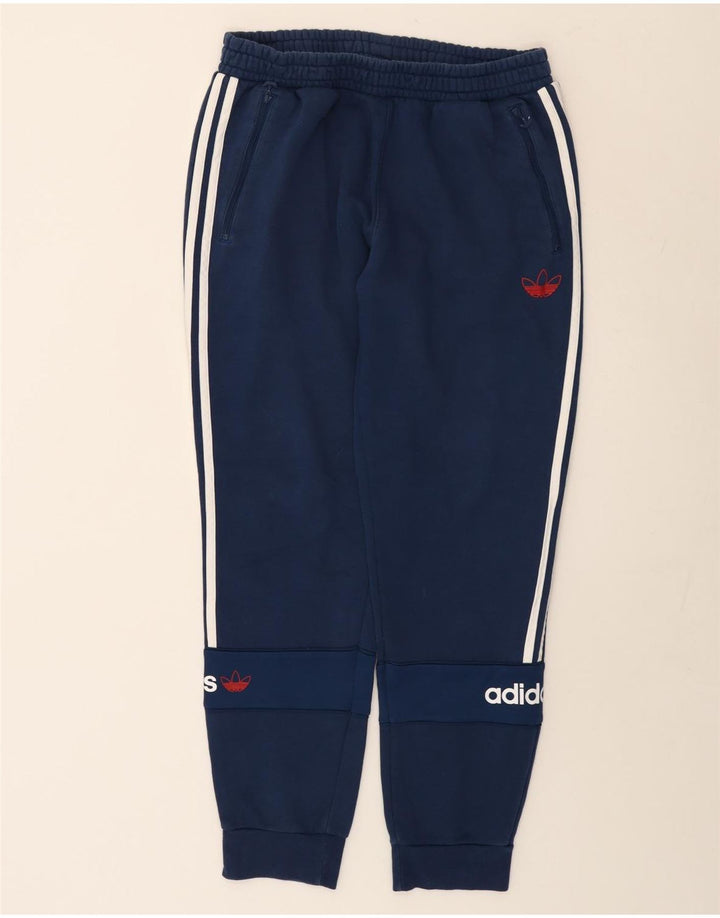Adidas Mens Graphic Tracksuit Trousers Joggers Medium  Navy Blue