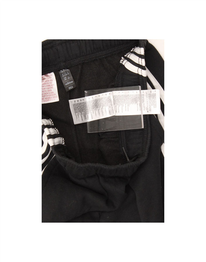 ADIDAS Boys Tracksuit Trousers 11-12 Years  Black Cotton