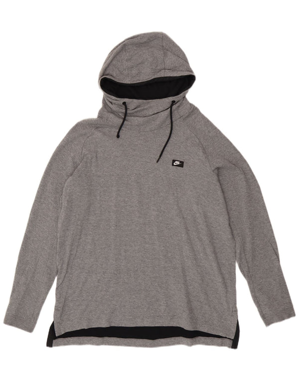 Nike Womens Hoodie Jumper UK 18 XL Grey