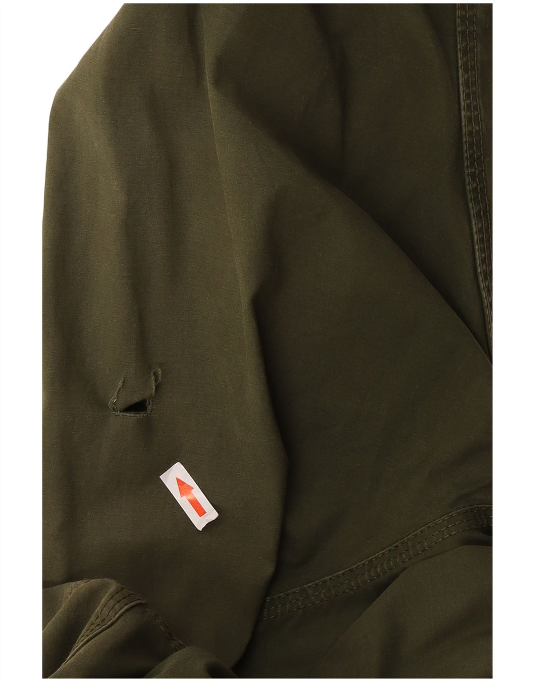 Diesel Mens Hooded Parka Jacket UK 38 Medium Green Cotton