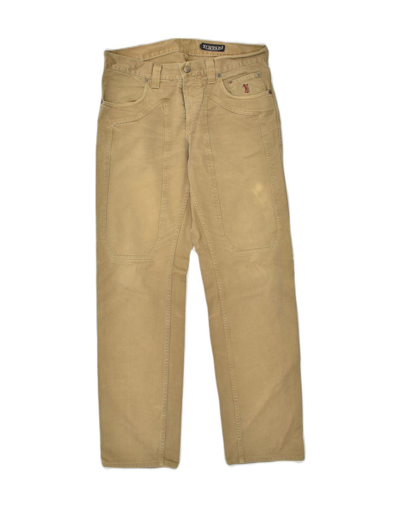 JECKERSON Mens Straight Casual Trousers W33 L32  Beige Cotton | Vintage Jeckerson | Thrift | Second-Hand Jeckerson | Used Clothing | Messina Hembry 