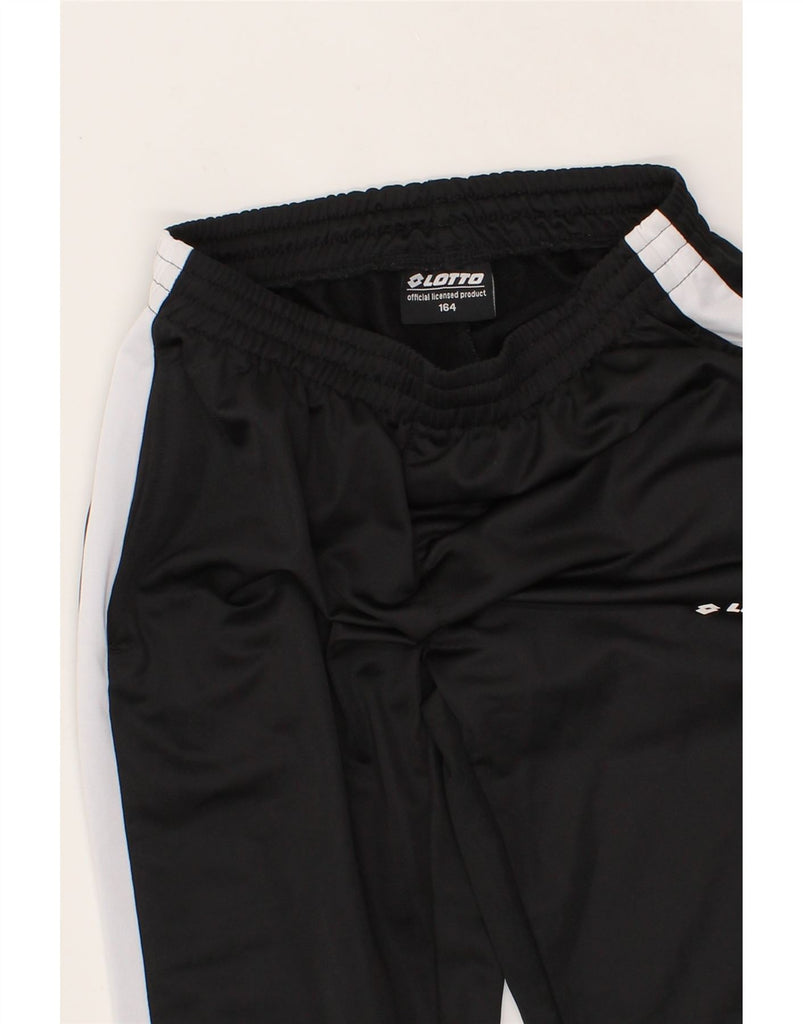 LOTTO Boys Tracksuit Trousers Joggers 13-14 Years  Black Colourblock Vintage Lotto and Second-Hand Lotto from Messina Hembry 