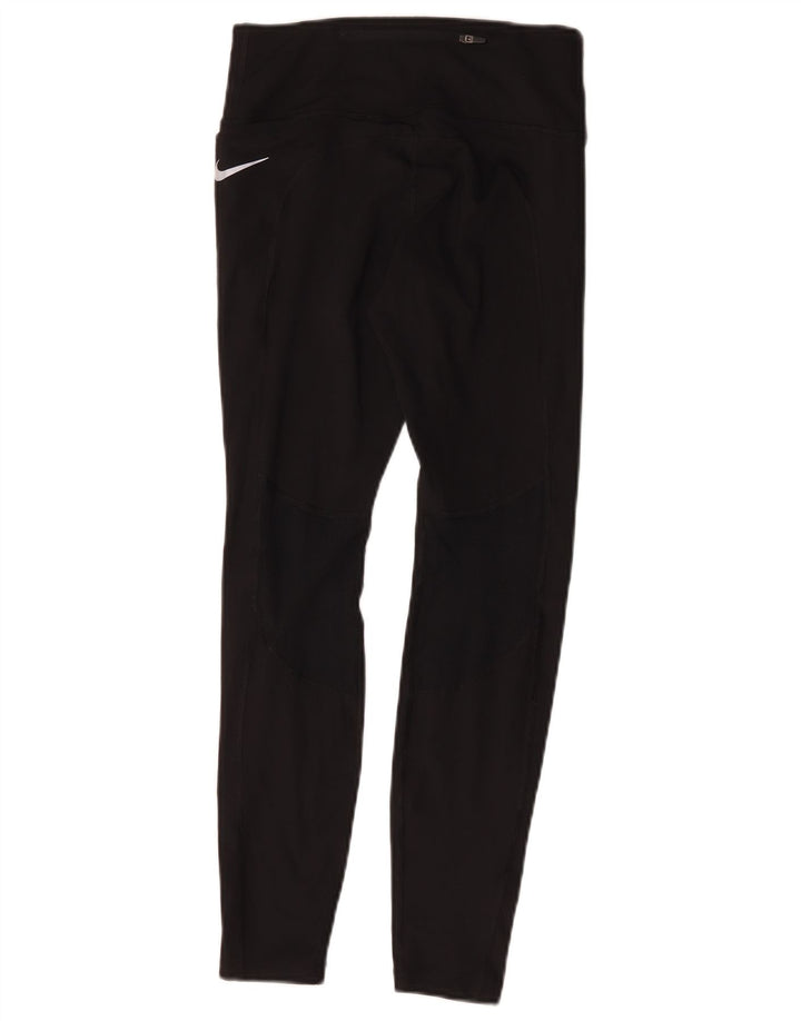 Nike Womens Dri Fit Leggings UK 8 Small Black Polyester
