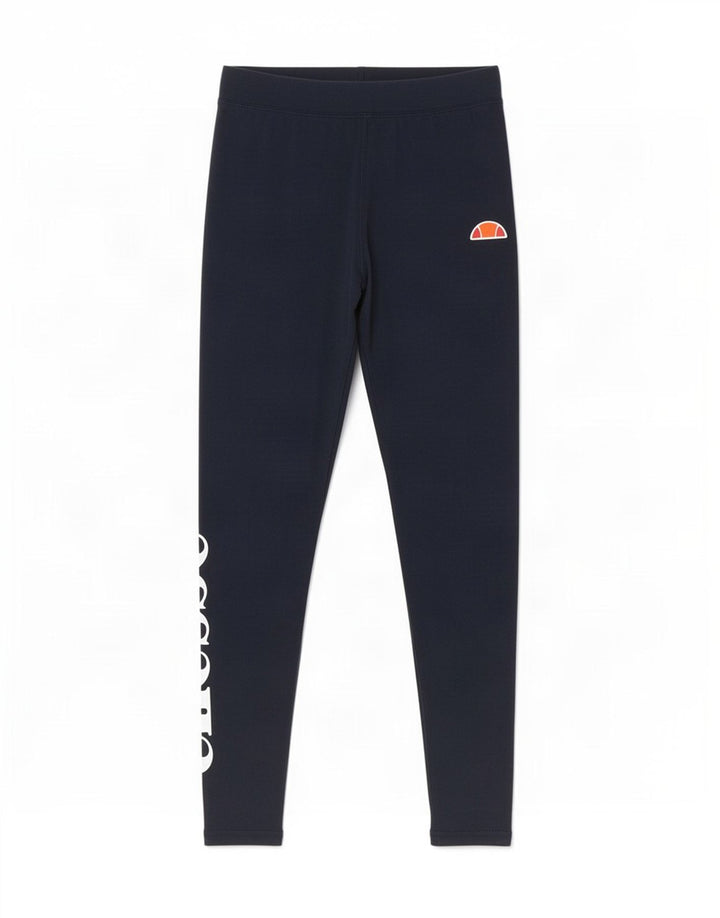 Ellesse Womens Graphic Leggings UK 10 Small Navy Blue Cotton
