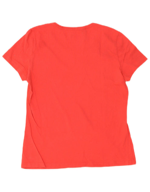 Adidas Womens Graphic T-Shirt Top UK 16/18 Large Red