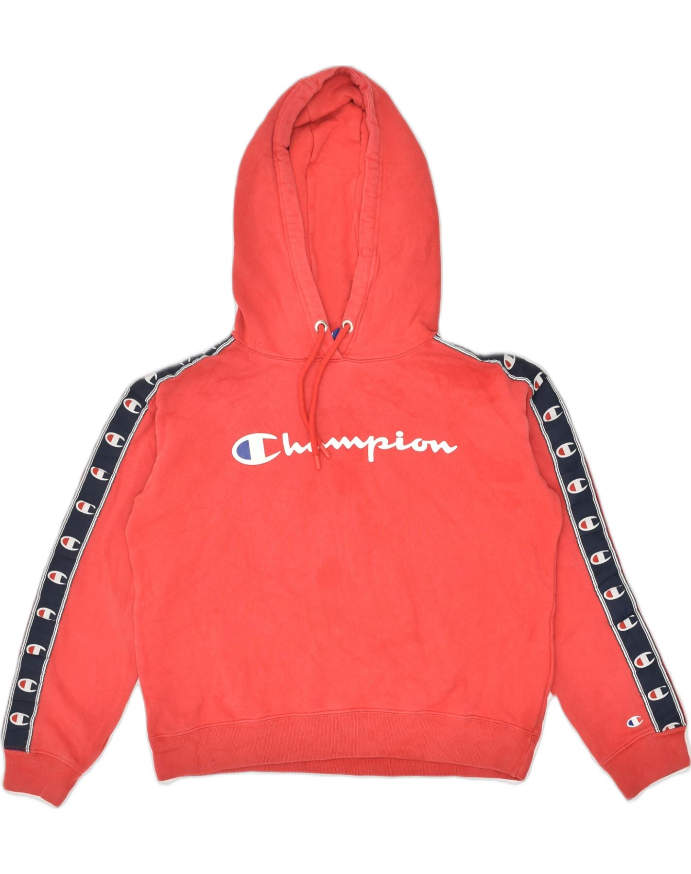 Red champion hot sale hoodie cropped