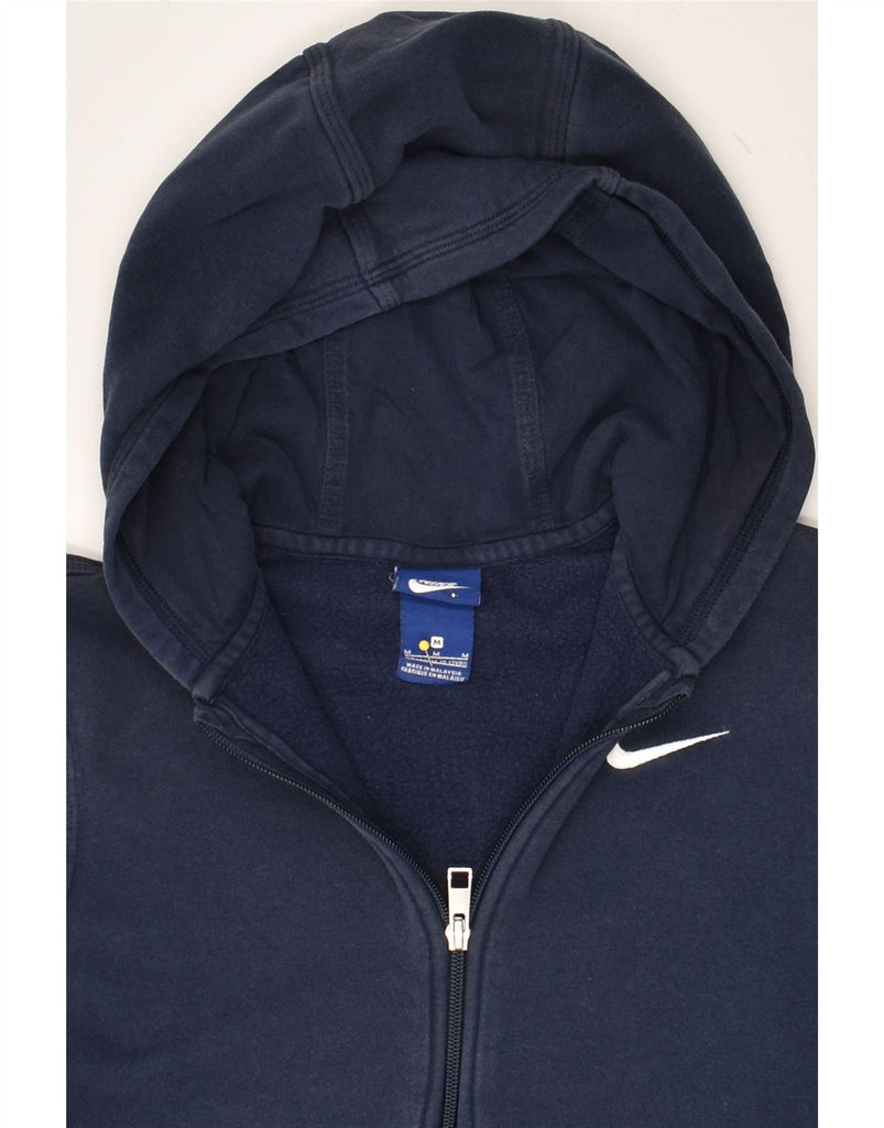 NIKE Boys Zip Hoodie Sweater 10-11 Years Medium Navy Blue Cotton | Vintage Nike | Thrift | Second-Hand Nike | Used Clothing | Messina Hembry 