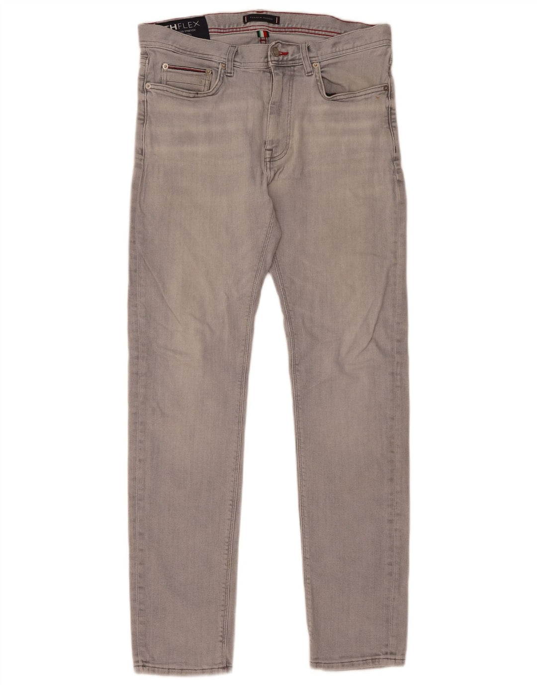 Tommy Hilfiger Mens Bleecker Stretch Slim Jeans W33 L32 Grey Cotton