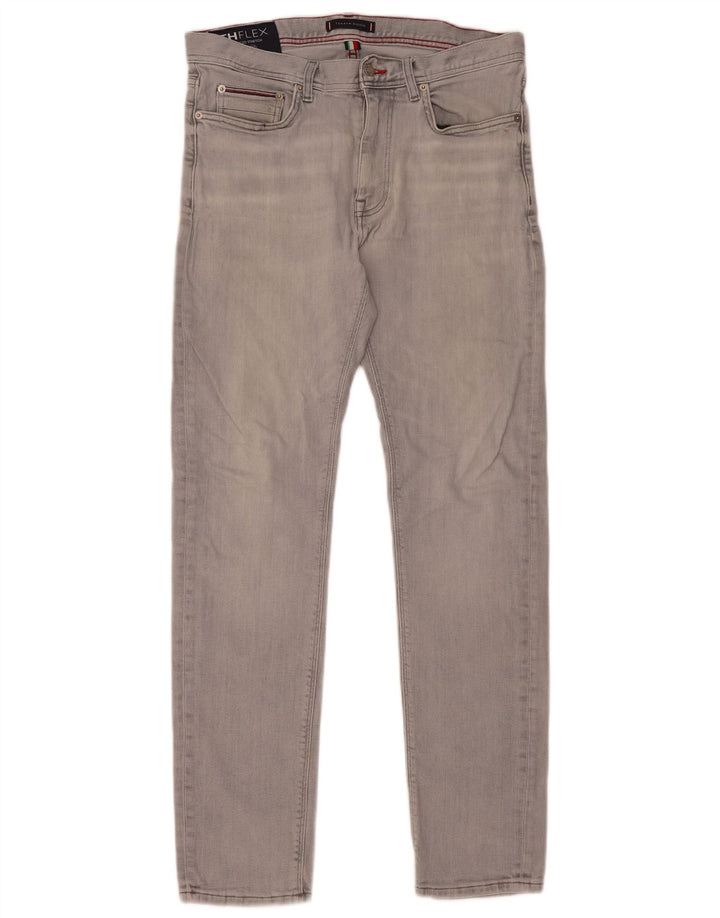 Tommy Hilfiger Mens Bleecker Stretch Slim Jeans W33 L32 Grey Cotton