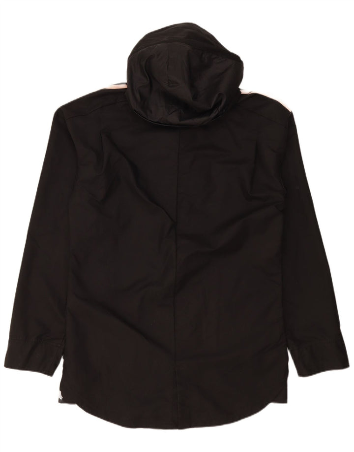Adidas Mens Hooded Rain Jacket UK 38 Medium Black Polyester