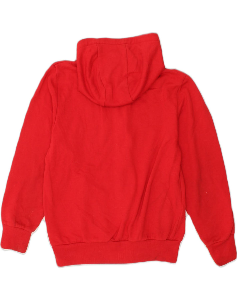 MAJESTIC Boys Graphic Zip Hoodie Sweater 12-13 Years Red Polyester | Vintage Majestic | Thrift | Second-Hand Majestic | Used Clothing | Messina Hembry 