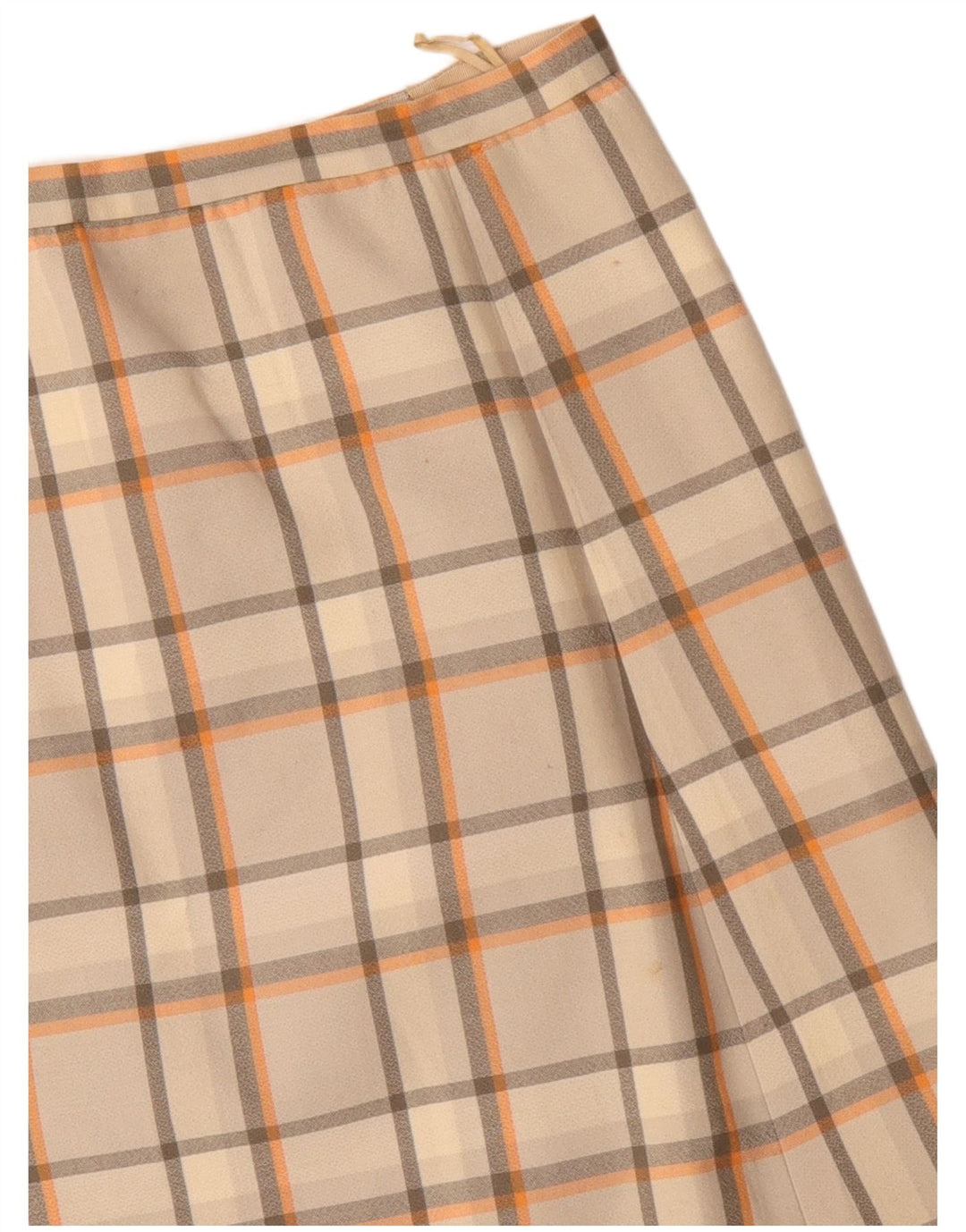 VINTAGE Womens A-Line Skirt W30 Medium Beige Check