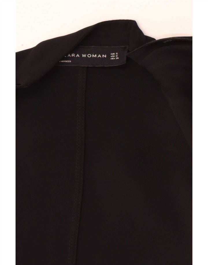 Zara Womens Open Blazer Jacket UK 10 Small Black