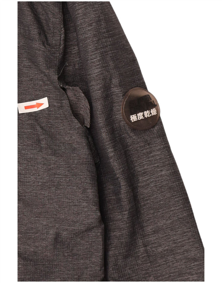 Superdry Womens Rain Jacket UK 14 Medium Grey Nylon