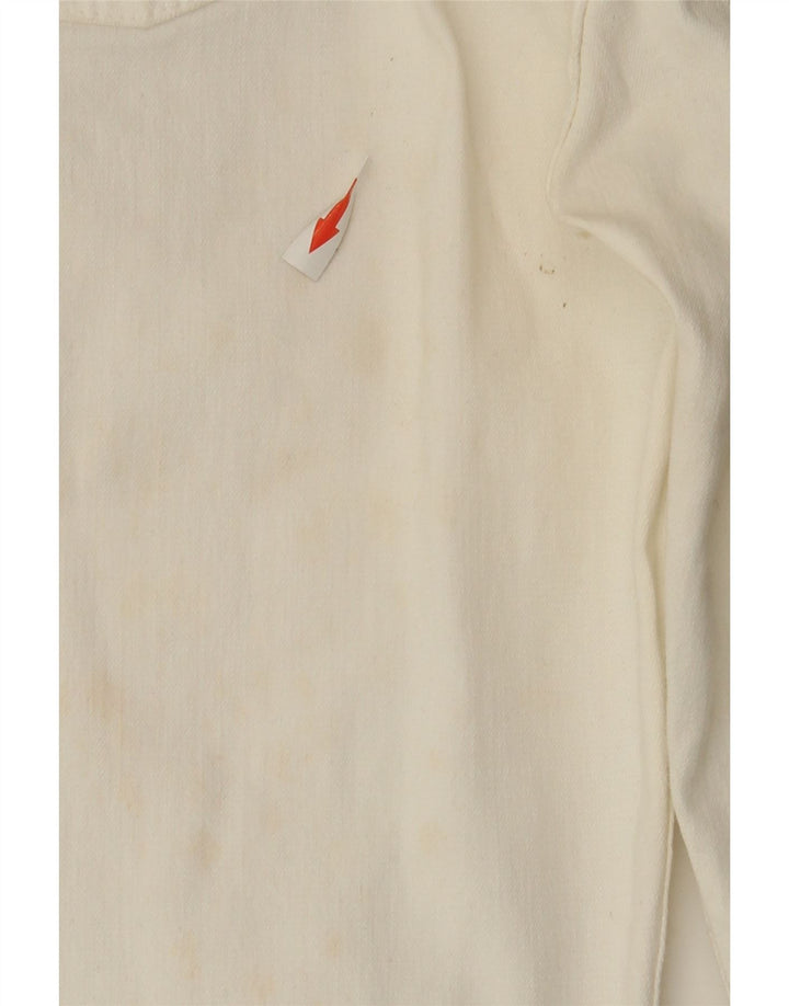 Tommy Hilfiger Womens Flared Jeans W32 L30 Off White Cotton