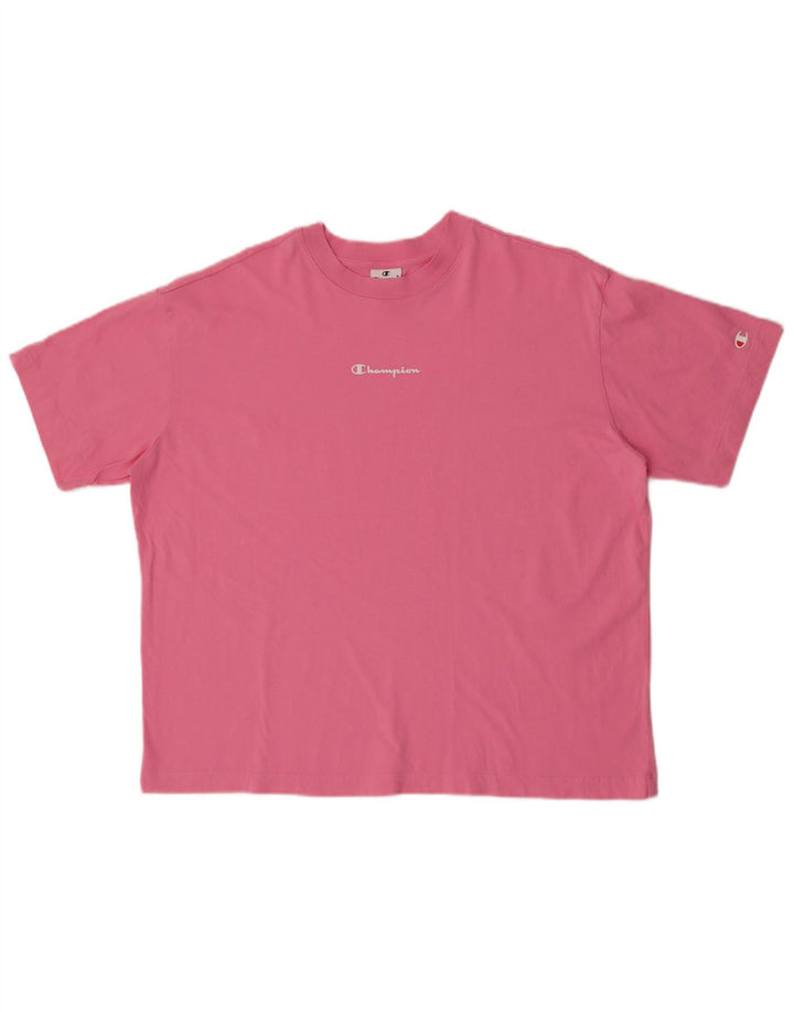 Champion Mens Graphic T-Shirt Top Small Pink